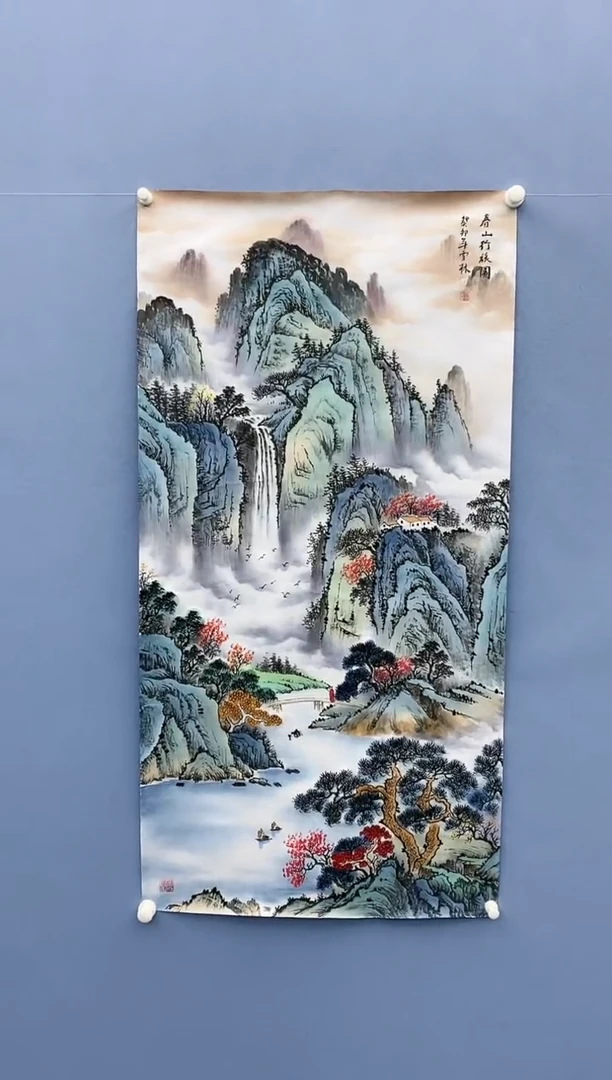 【闪购商品】绘画雪林现场创作/四尺山水/无框/X01