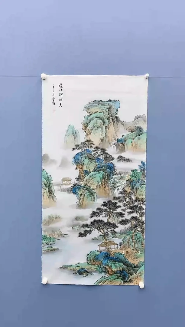 【闪购商品】绘画雪林/四尺山水/无框/X54