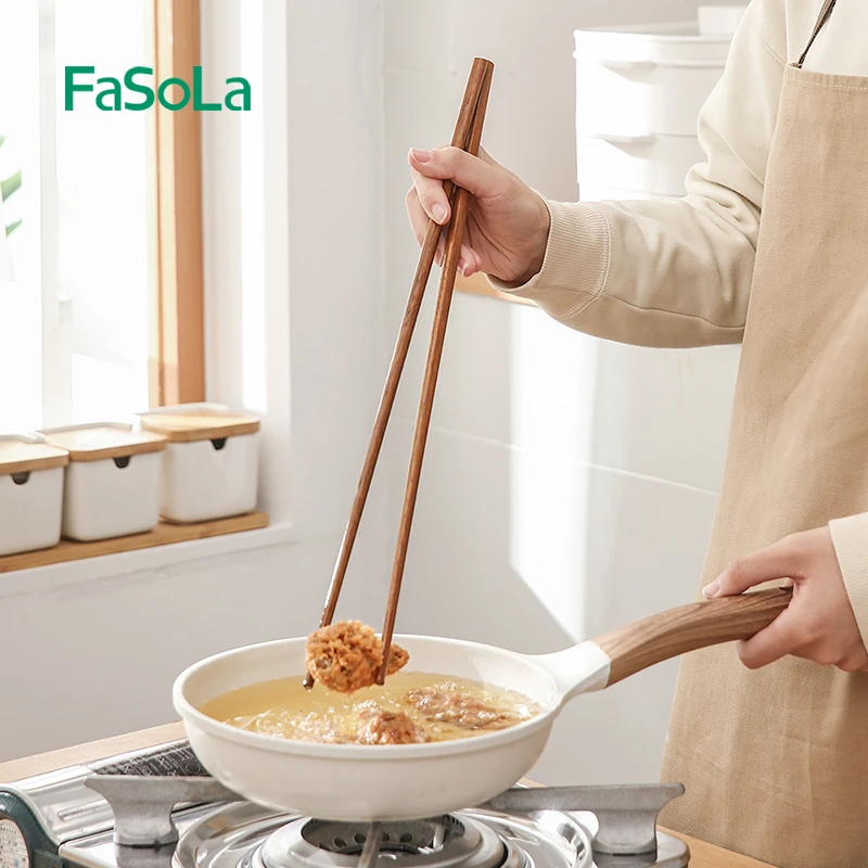 FaSoLa捞面筷油炸筷子火锅筷子炸油条木筷子加长筷子防烫原木筷