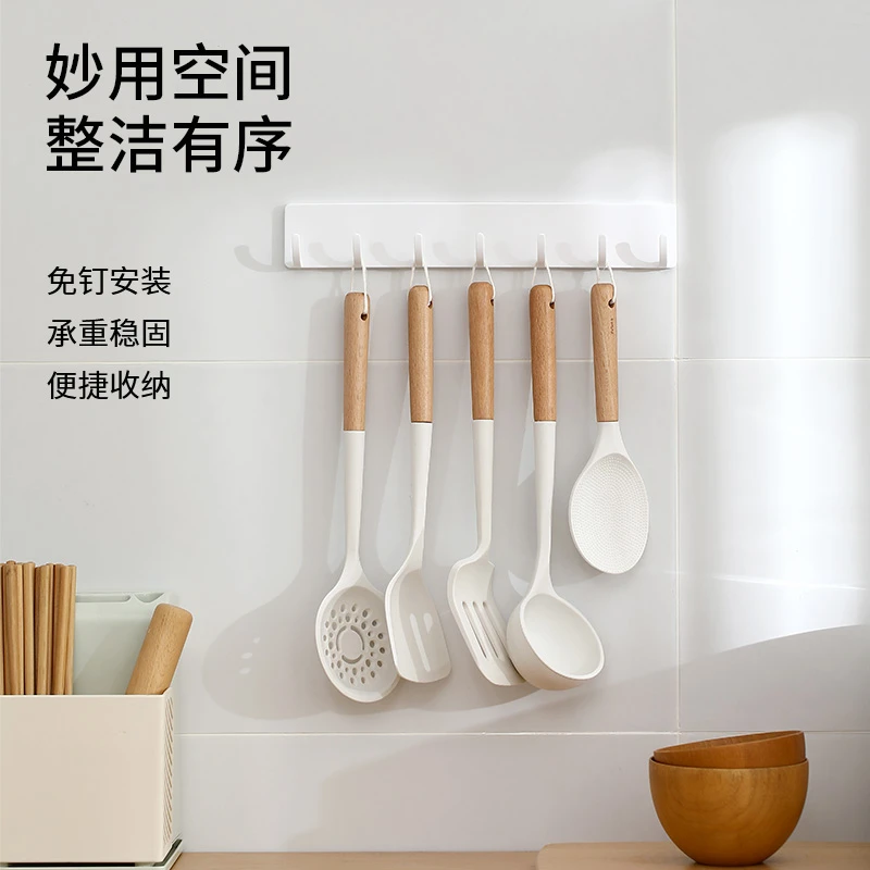 FaSoLa壁挂挂钩免打孔无痕粘钩挂毛巾刷碗布厨具墙上壁挂收纳神器