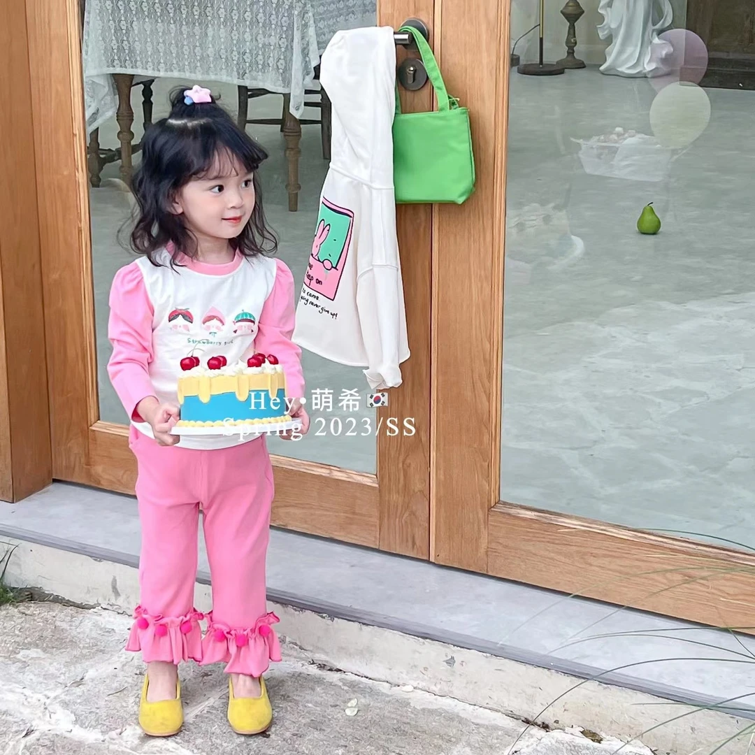 【奶油小兔】泡泡打底衫连帽小兔开衫卫衣外套春秋休闲女童卡通印花