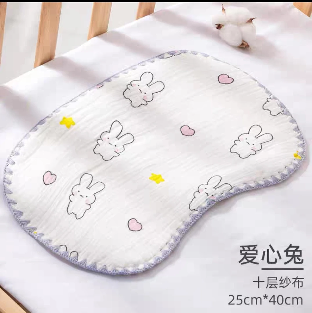 枕头透气新生儿刚出生棉质低枕吸湿吸汗柔软婴儿枕睡枕棉柔云片枕