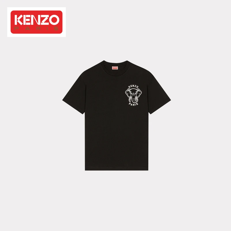 【季末折扣】KENZO24春夏新品男女同款小象图案短T时尚休闲T恤
