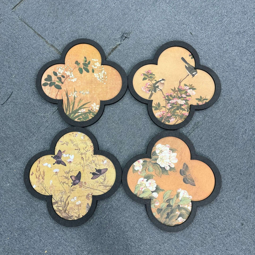 XX立体砂岩法式复古中古蝴蝶客厅装饰画玄关过道走廊组合挂画