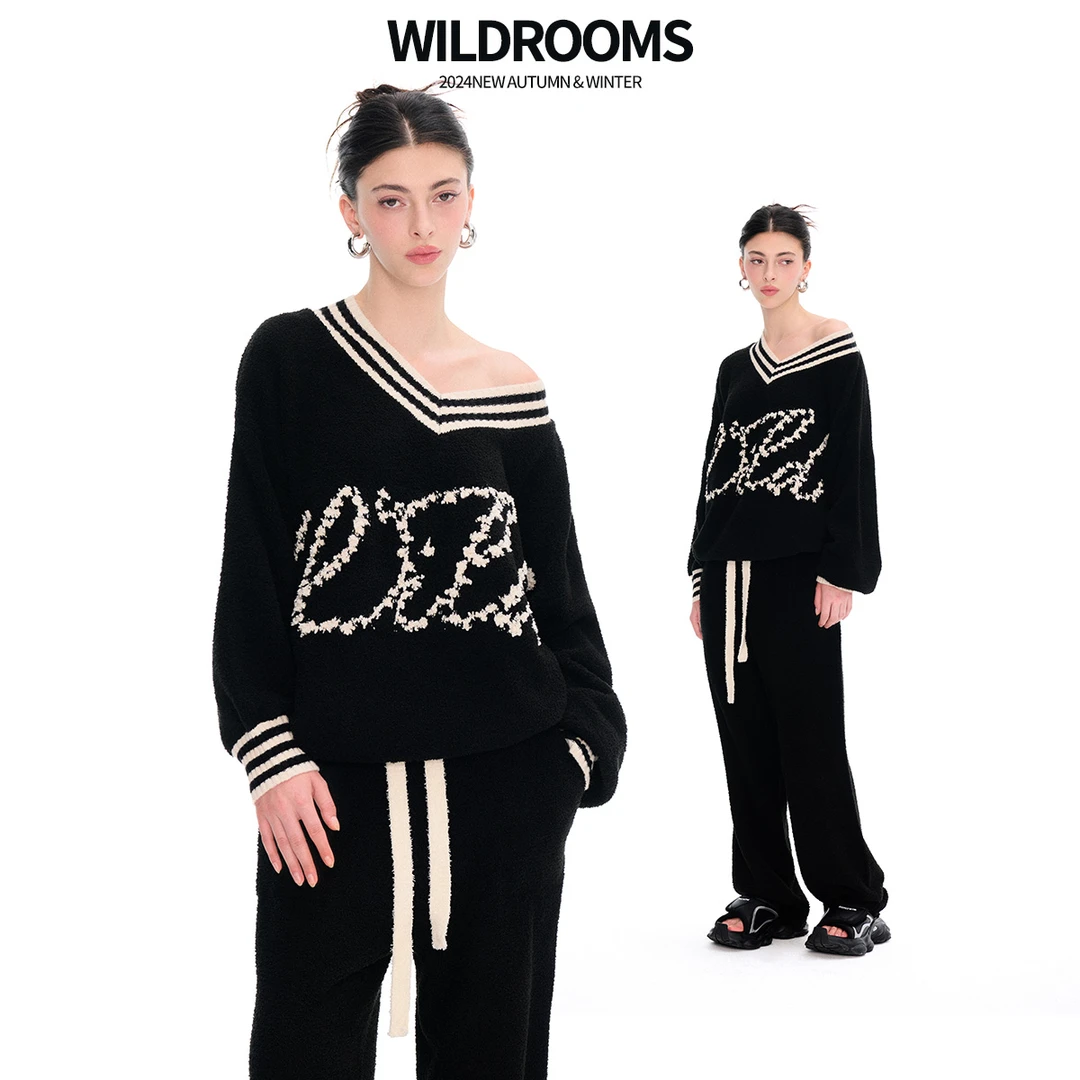 WildRooms秋冬可外穿通勤风家居服睡衣套装-W0002