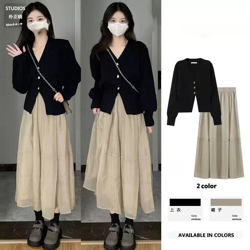 春秋女装2025年新款法式高级感轻熟御姐温柔盐系穿搭港味两件套装