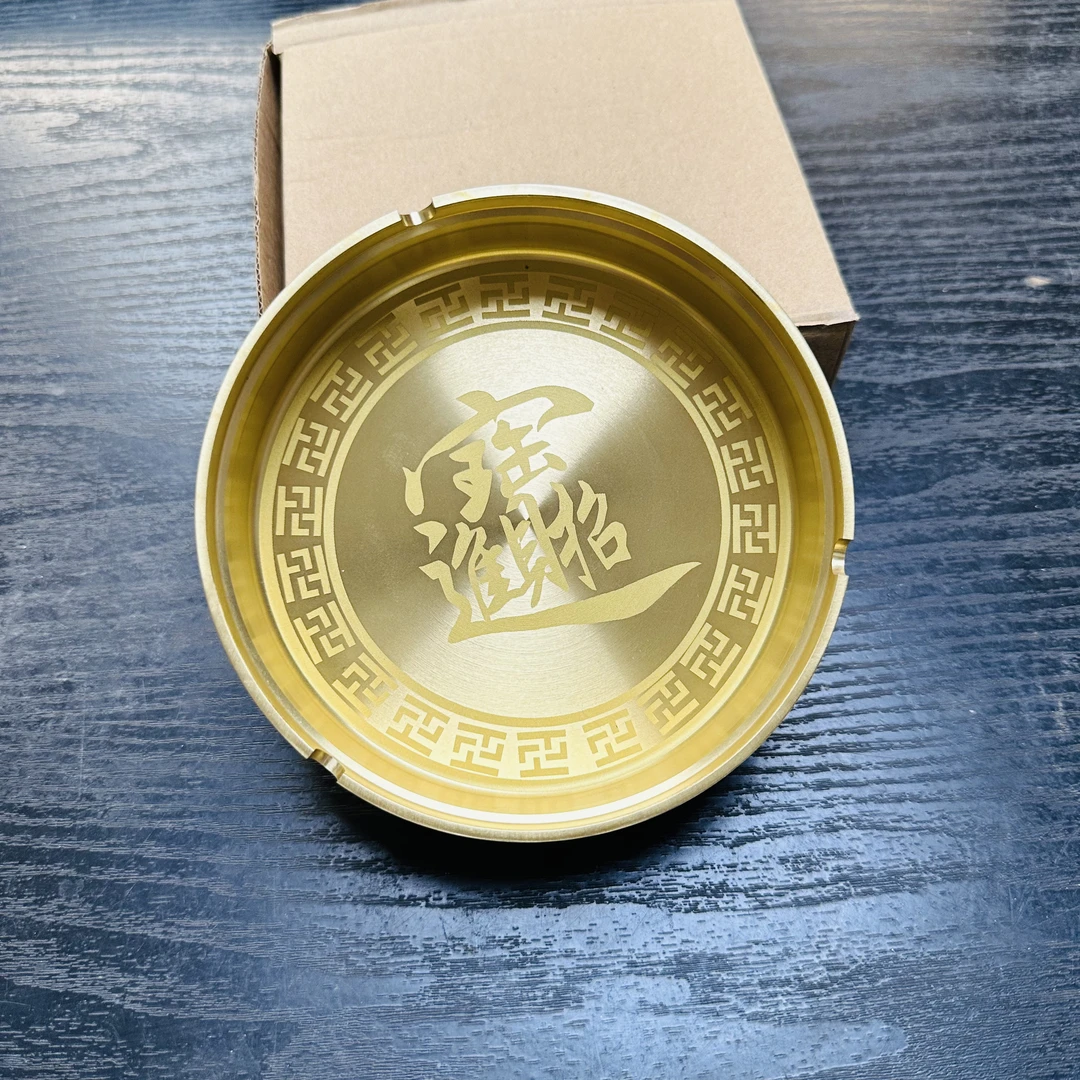 黄铜 招财进宝 大号烟灰缸 打火机 配件