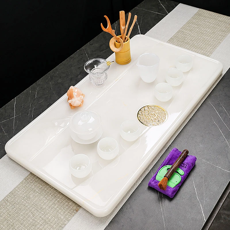 茶具套装家用茶盘整套装仿玉石高端茶几现代轻奢客厅办公室茶台简