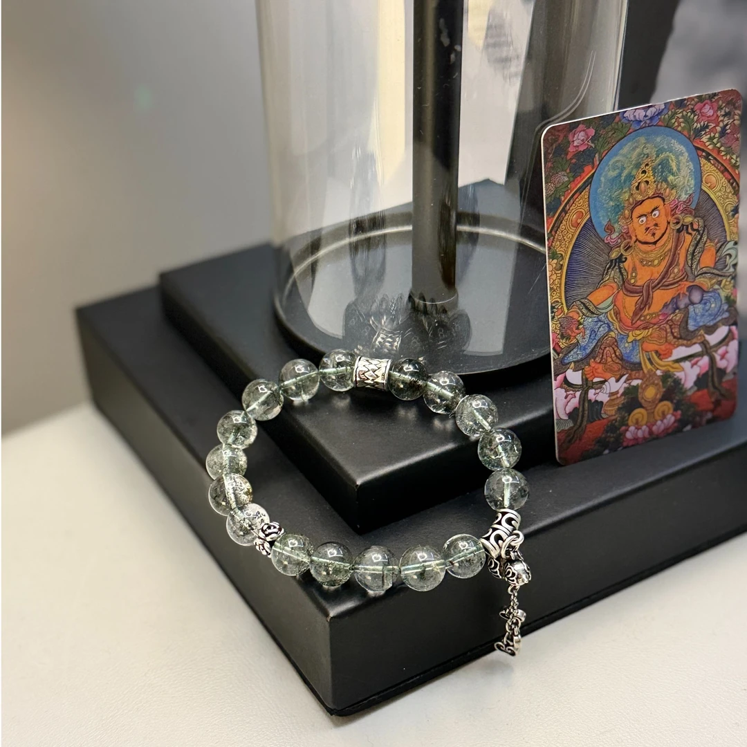 【原创设计】高质量天然绿幽灵满天星手串设计款SL-085