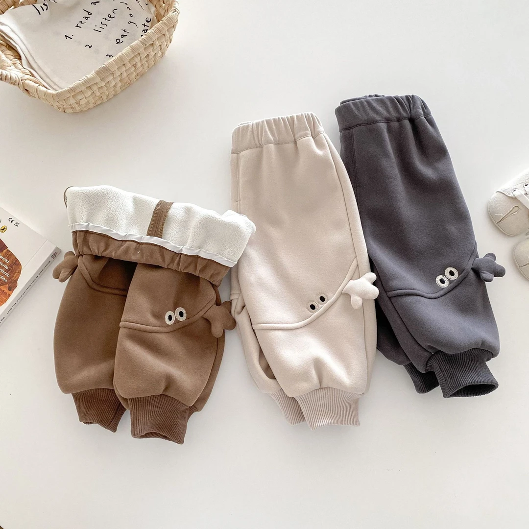 AK493儿童加绒卫酷0-5岁冬季韩国童装男童洋气纯色休闲宝宝床品