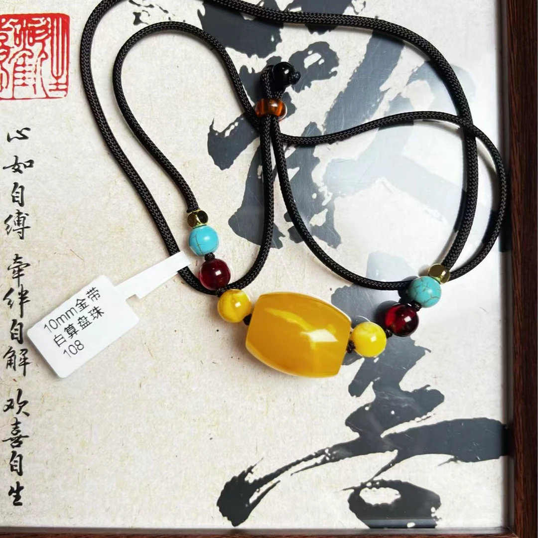 W090古巴新蜜桶珠锁骨链