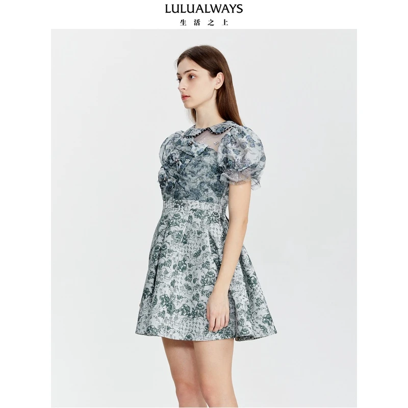LULUALWAYS蝴蝶结别致连衣裙LOB5056