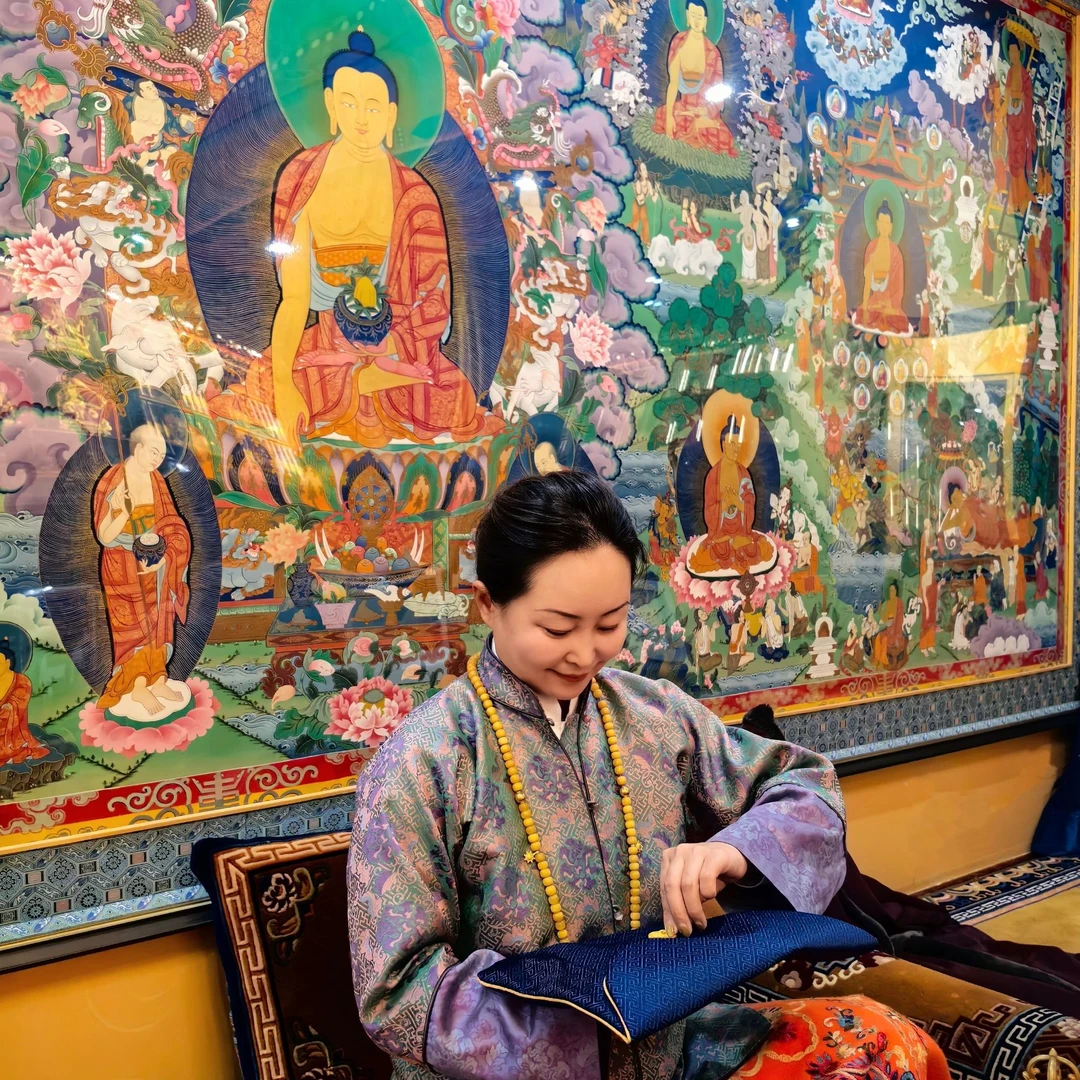 种菩提 锦缎包经袋