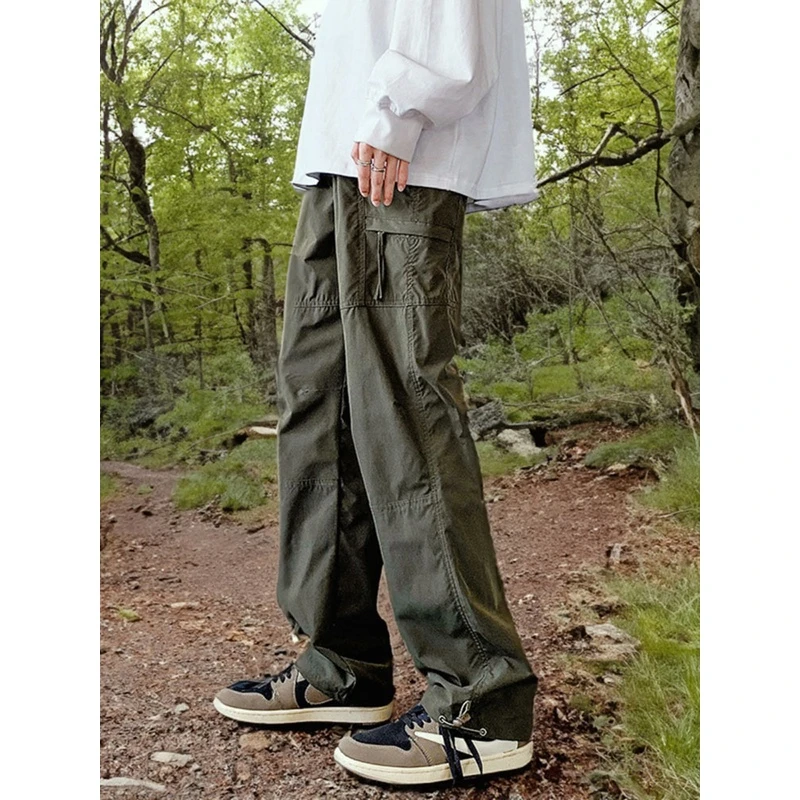 美式尼龙机能休闲裤男款秋季户外cleanfit爬山裤子防水工装登山裤