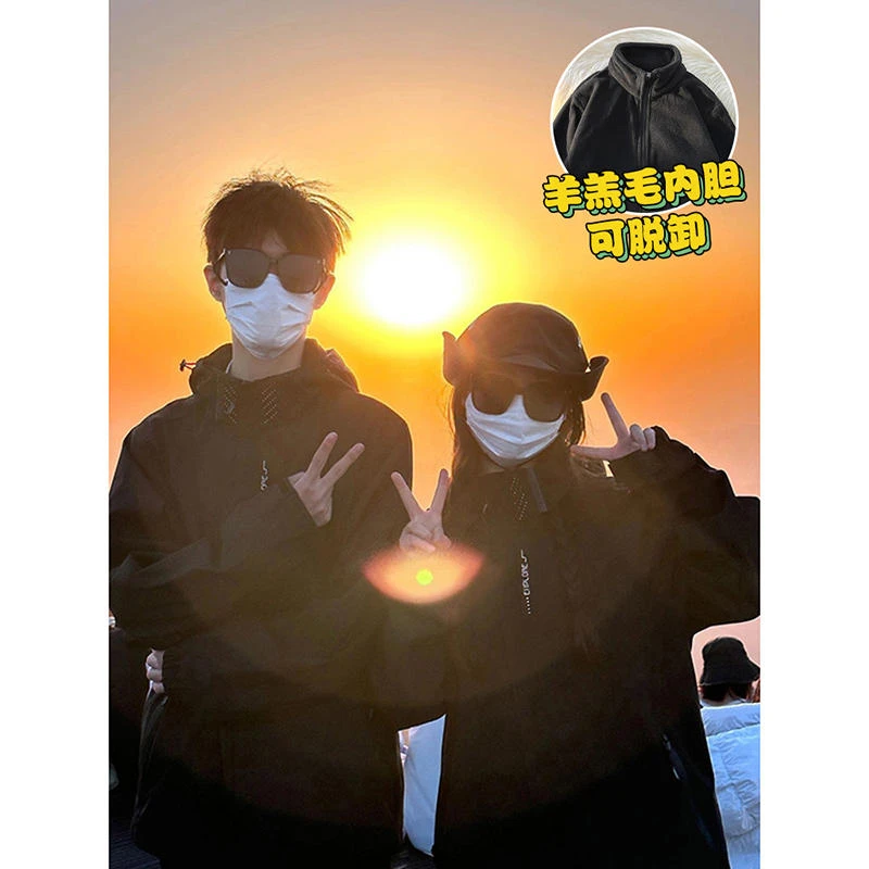黑武士vfc冲锋衣男款三合一vintage美式外套春秋潮牌户外防水夹克