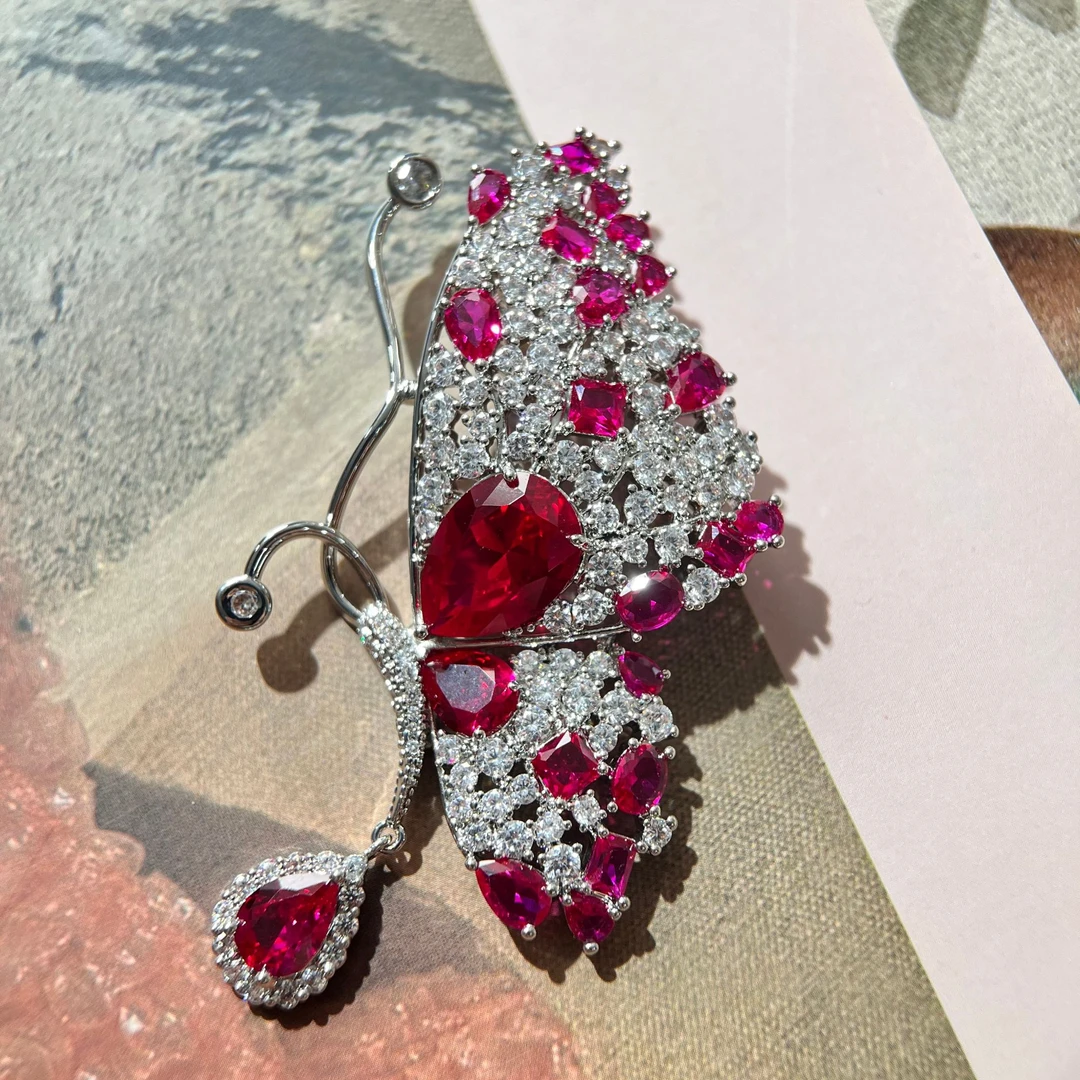 铜合金仿水晶胸针 禧娘娘小众优雅复古国风胸针-轻奢时尚S2694