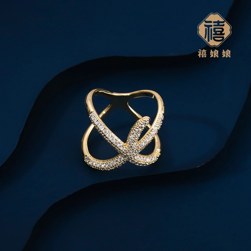 铜合金仿水晶胸针 禧娘娘简约高档胸针-素金丝巾扣J1437