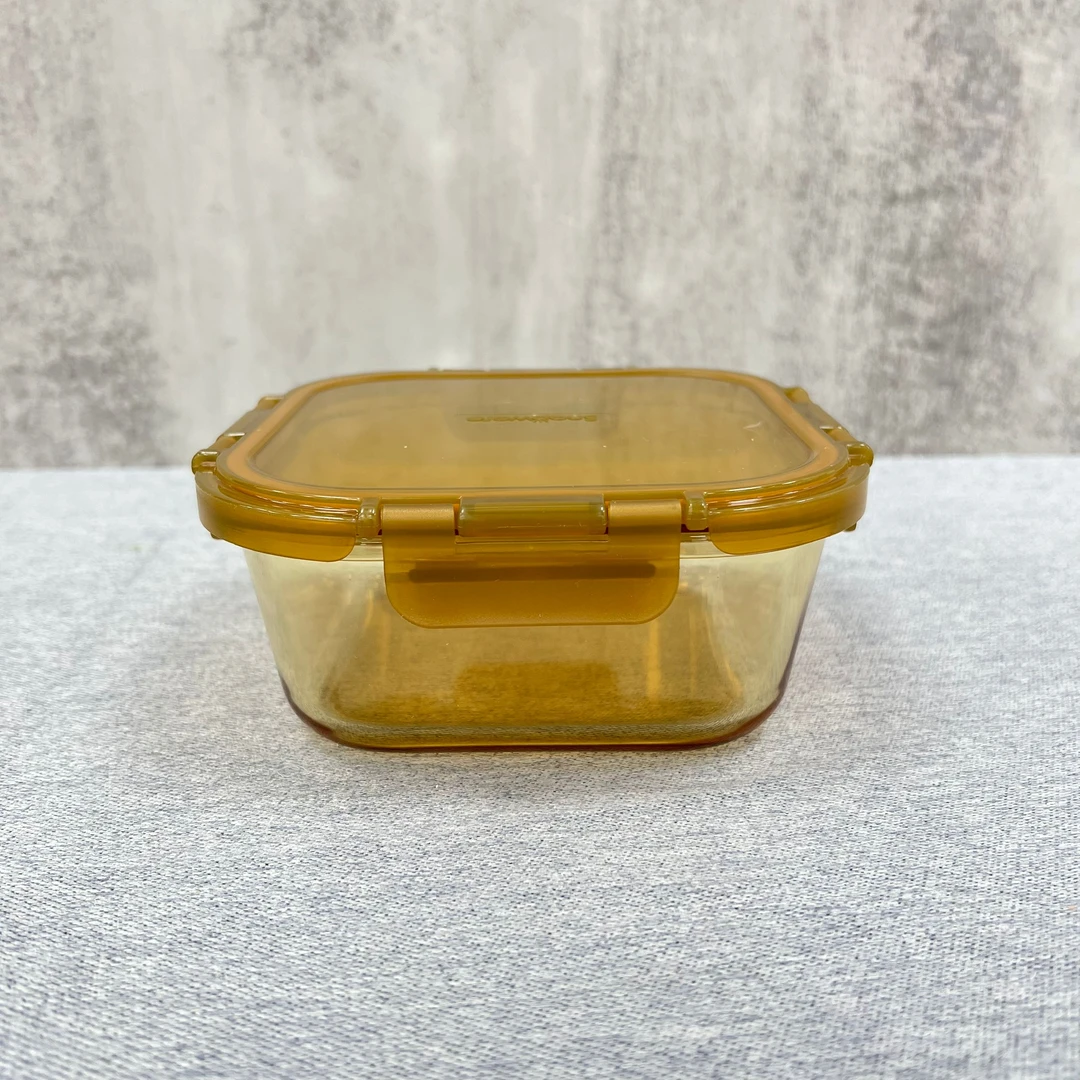 4-403 琥珀色玻璃保鲜盒 780ML 15*15*6.5CM