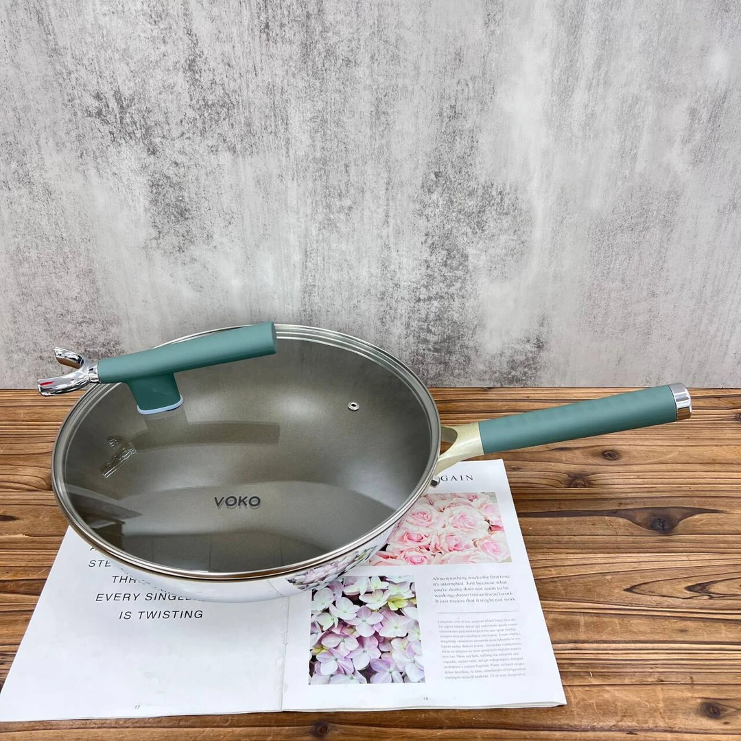 CG328 VOKO单柄炒锅32*9.5cm家用不粘无涂层炒菜锅约2.6kg