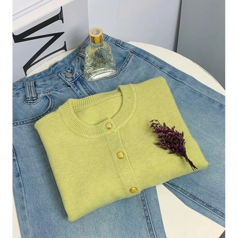 清-玲姐家休闲秋季百搭针织开衫272020