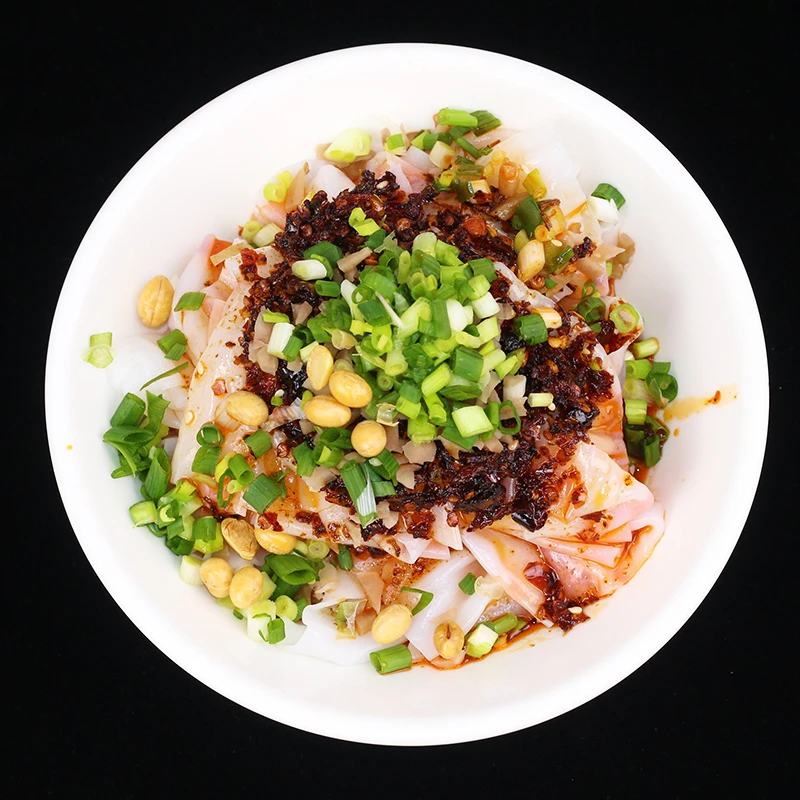 遵义经典小吃凉米皮贵州红油米皮特色卷粉裹卷即食简餐包邮送辣椒