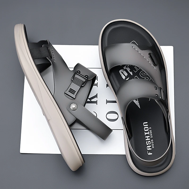 夏季新款男士凉鞋2025休闲软底户外防滑凉拖鞋两穿耐磨开车沙滩鞋