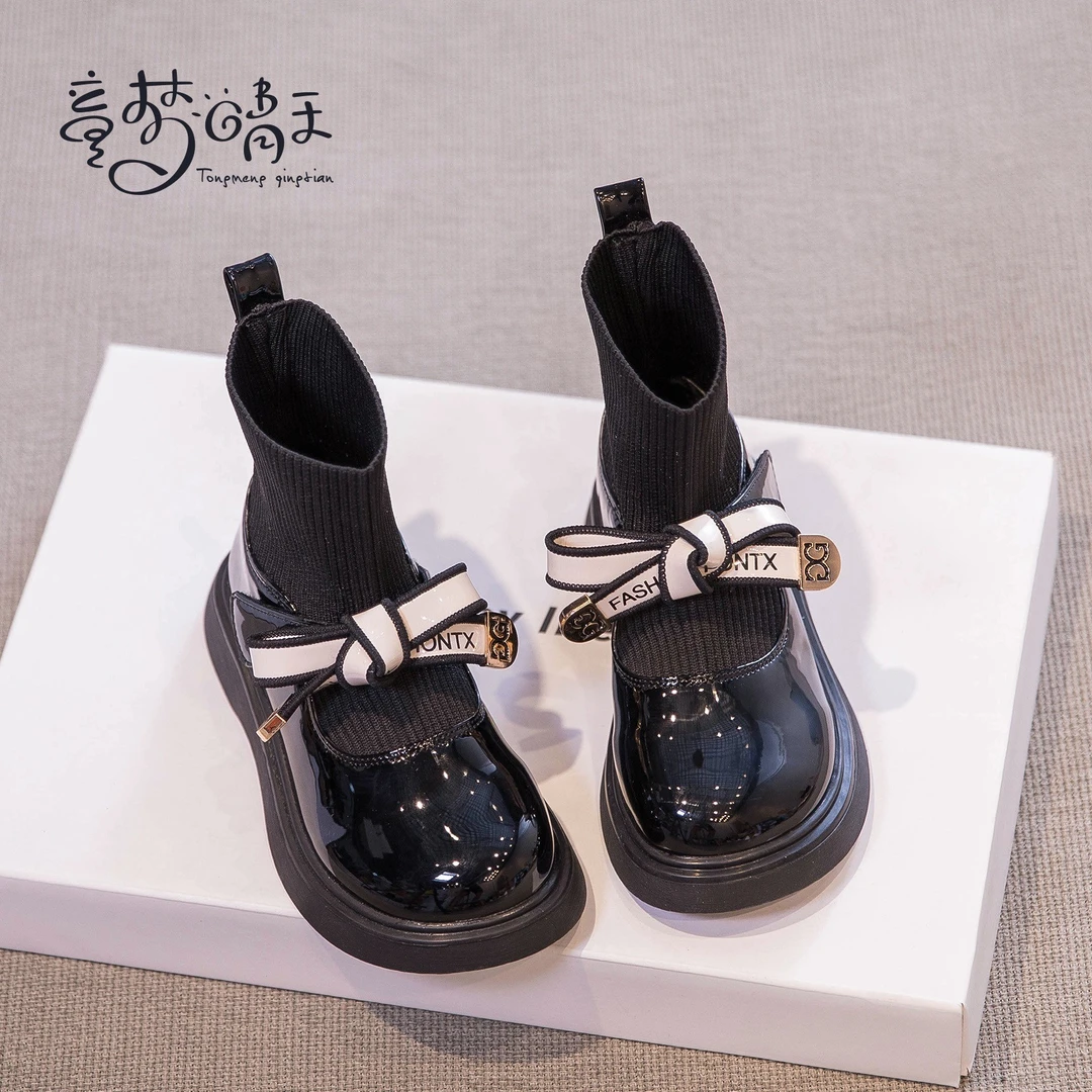 童梦晴天【公主靴】女童靴子2022马丁靴儿童加绒短靴秋冬宝宝洋气