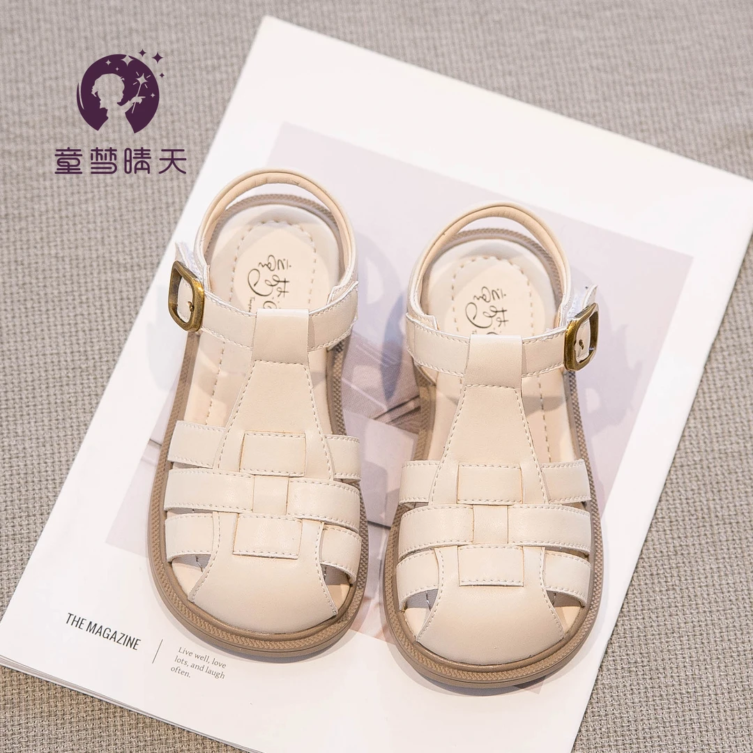 童梦晴天女童凉鞋包头2025爆款女宝宝鞋子儿童罗马沙滩鞋女孩新款