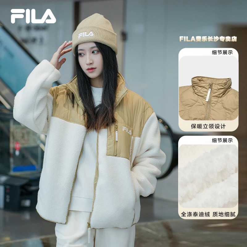 【羽绒返场】FILA斐乐宽松羽绒服舒适休闲保暖秋冬立领F11W349912F