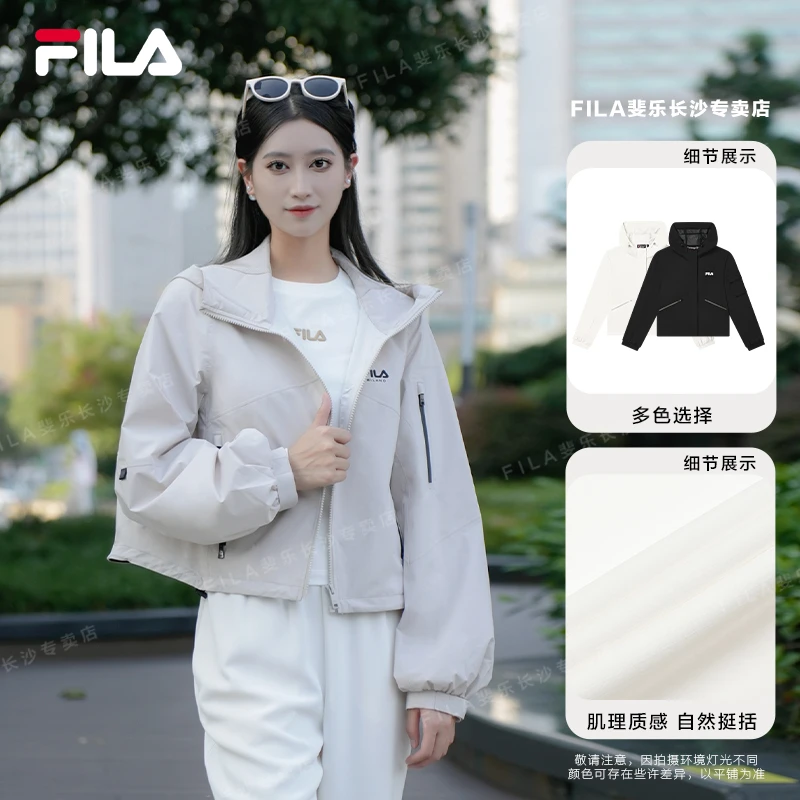FILA斐乐女款经典百搭休闲梭织外套F11W438702F