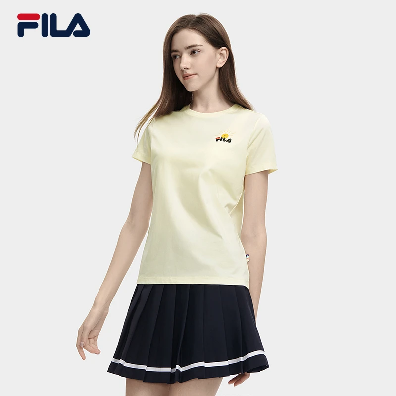 FILA斐乐女子夏款时尚凉感圆领短袖T恤女F11W329110F