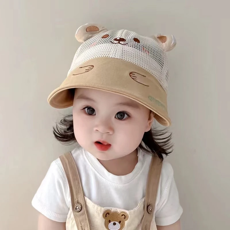 宝宝帽子儿童帽子薄款男女宝宝洋气遮阳防晒棒球帽夏季风感波粒