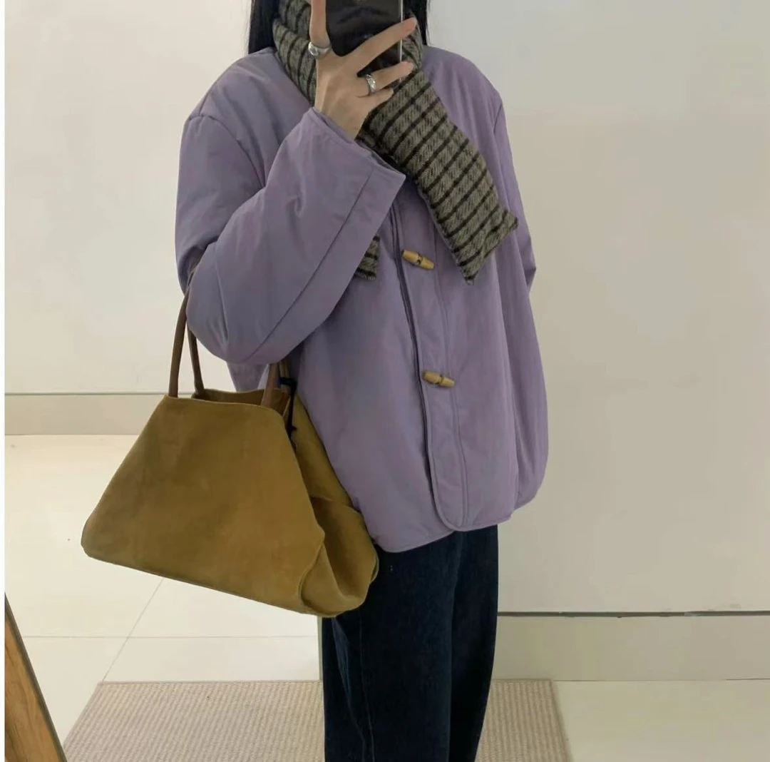 围巾款棉服女款爆款2024冬季新款外套洋气气质网红通勤百搭时尚