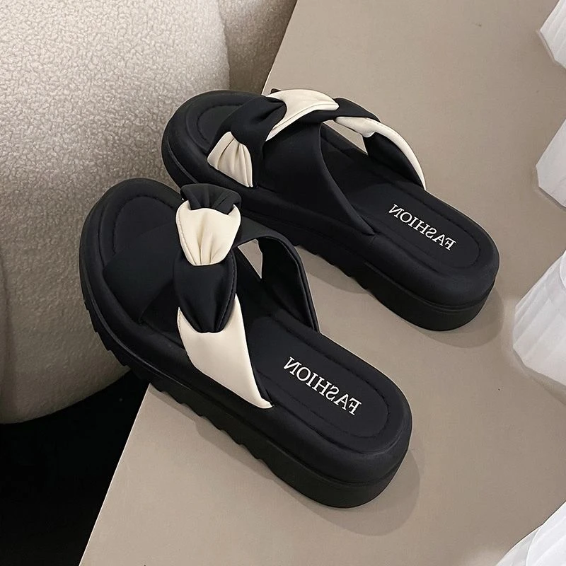 小香风拖鞋女外穿2025新款厚底网红凉拖凉拖鞋仙女时尚海边沙滩鞋