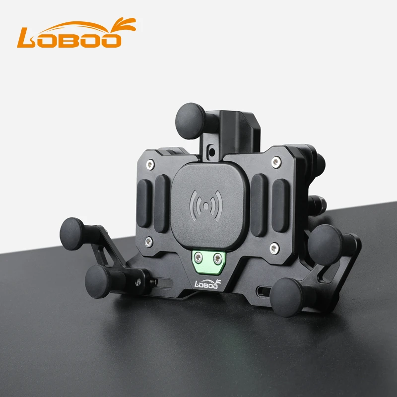 LOBOO萝卜摩托车手机导航支架骑行摩旅装备带无线充电器宝马春风