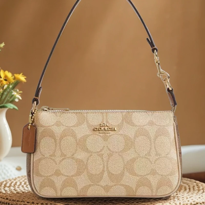 COACH/蔻驰Nolita19奶茶腋下麻将包CS444(19.5*11.5*5cm)