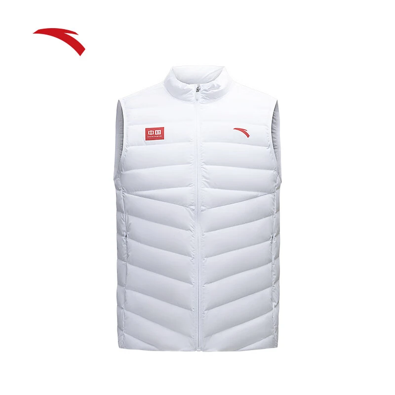 安踏-速暖男士羽绒冬季时尚训练立领保暖马甲152447925 -LL