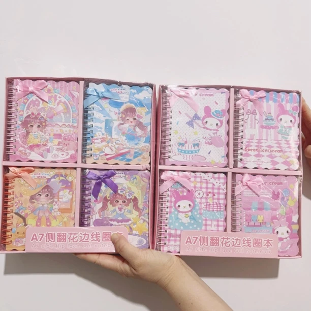 A7侧翻花边线圈本作业登记本记录本小日记本