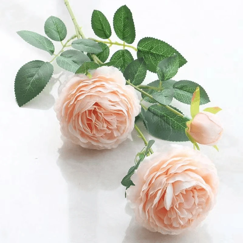 仿真玫瑰花假花干花花束摆设客厅餐桌装饰塑料花摆花插花花艺摆件
