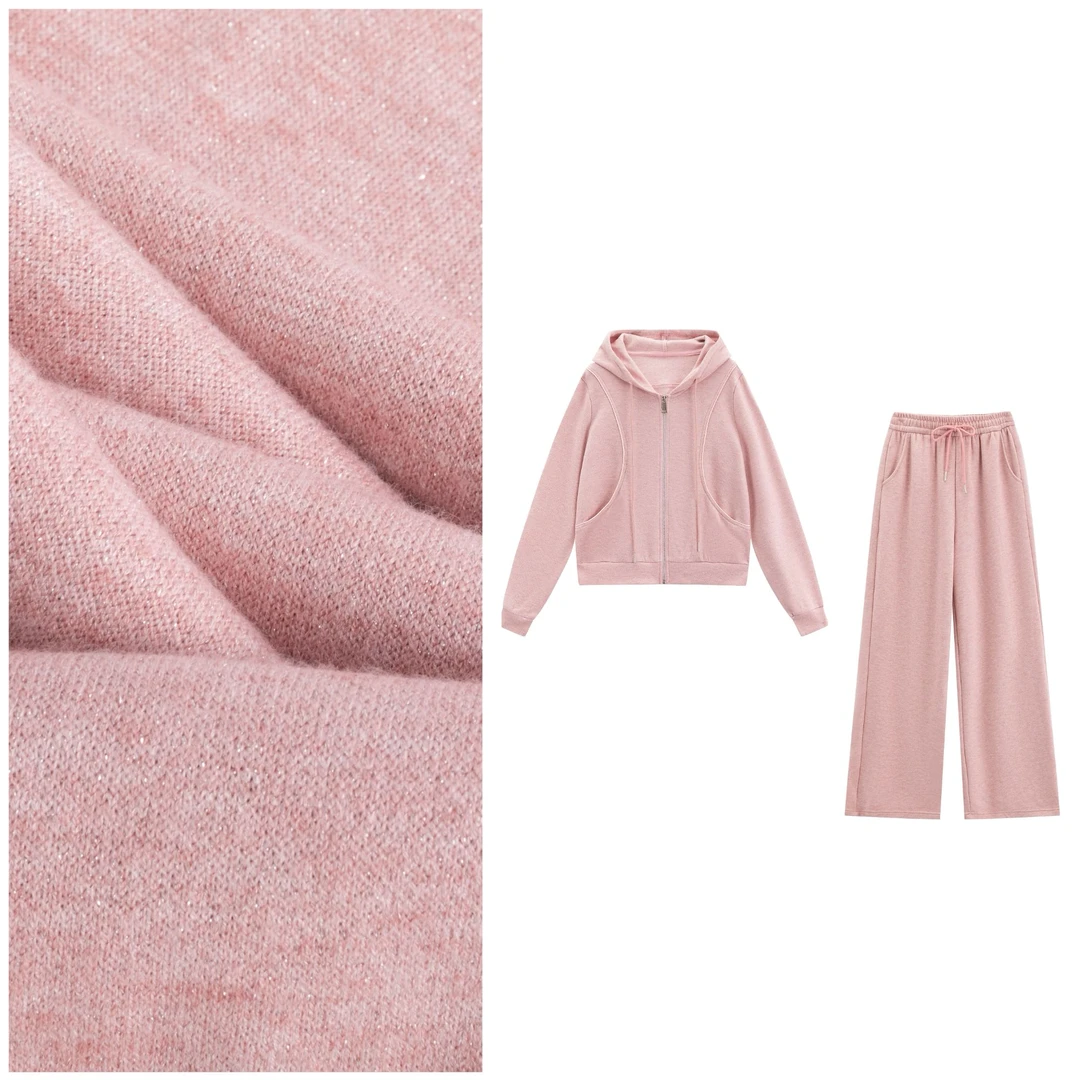 秋冬新款爆款百搭显瘦时尚休闲连帽套装