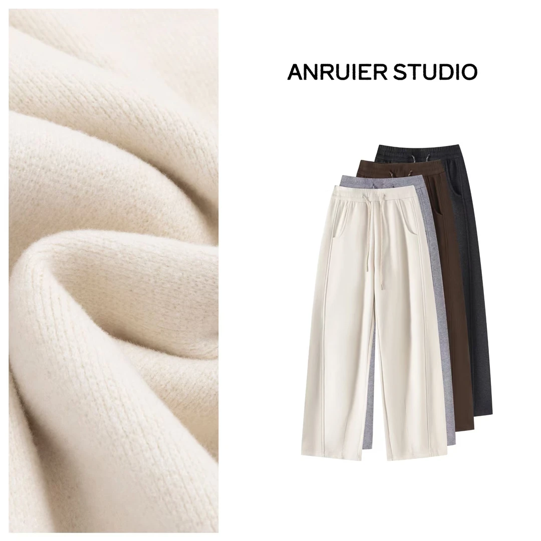 2024冬季新款加绒加厚气质显瘦时尚休闲百搭毛巾绒镰刀裤28065
