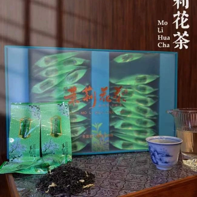 2023新茶 过节送礼茉莉花茶茶叶礼盒装 100克-z--z-