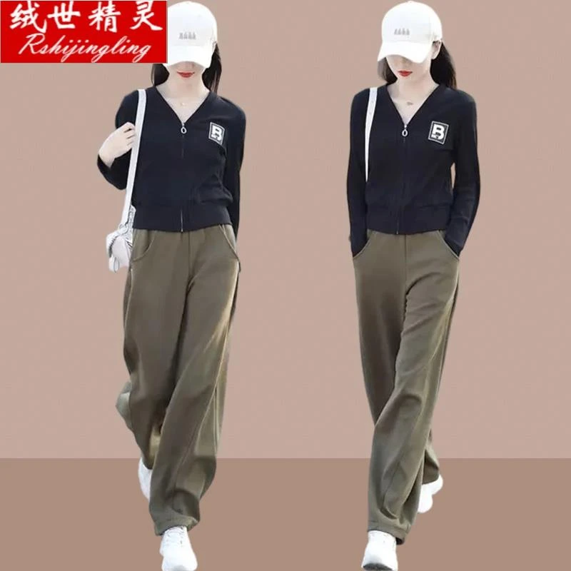 啄木鸟秋装搭配一整套时尚初秋季新款女装套装两件套洋气时尚气质