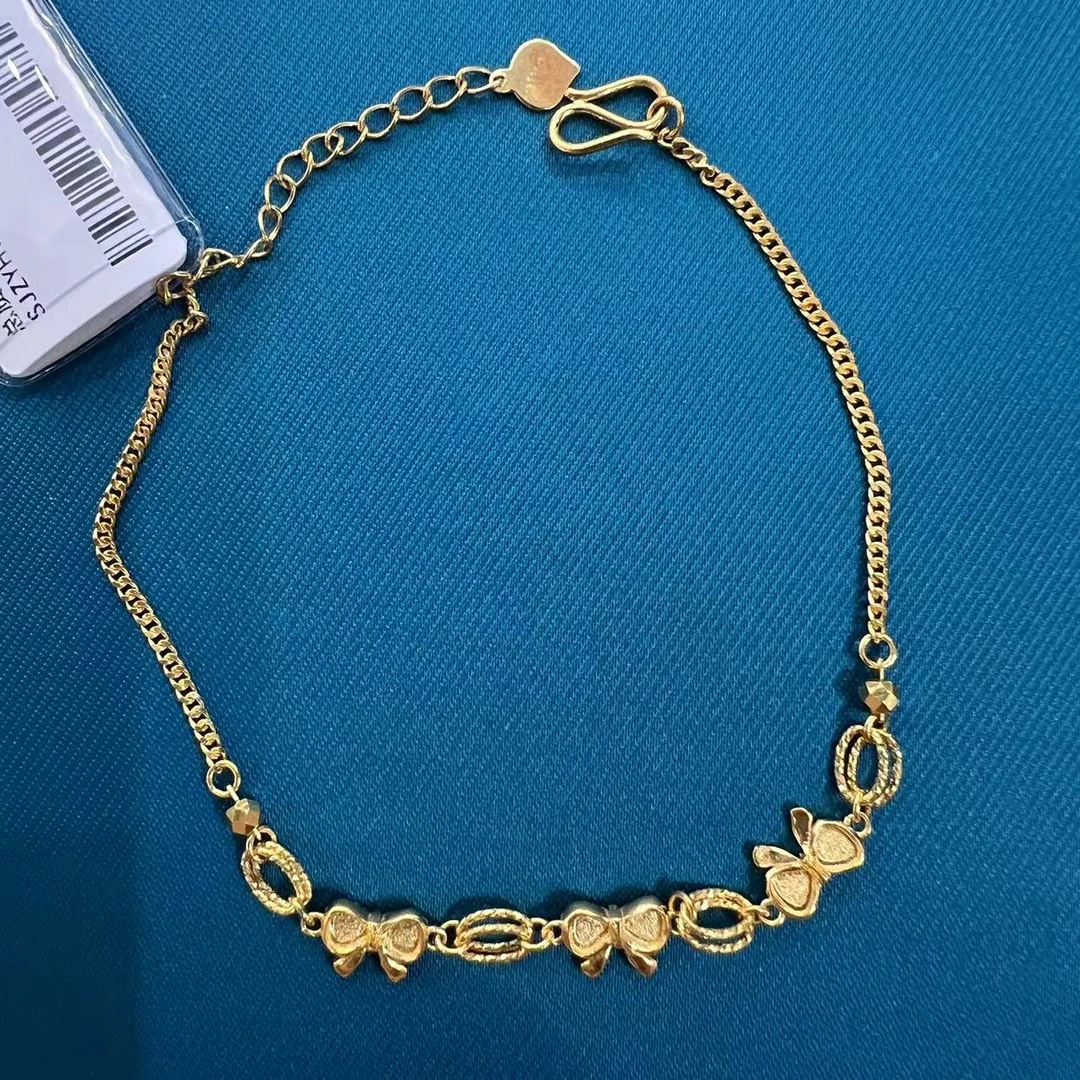 Chow Tai Seng/周大生足金蝴蝶结手链