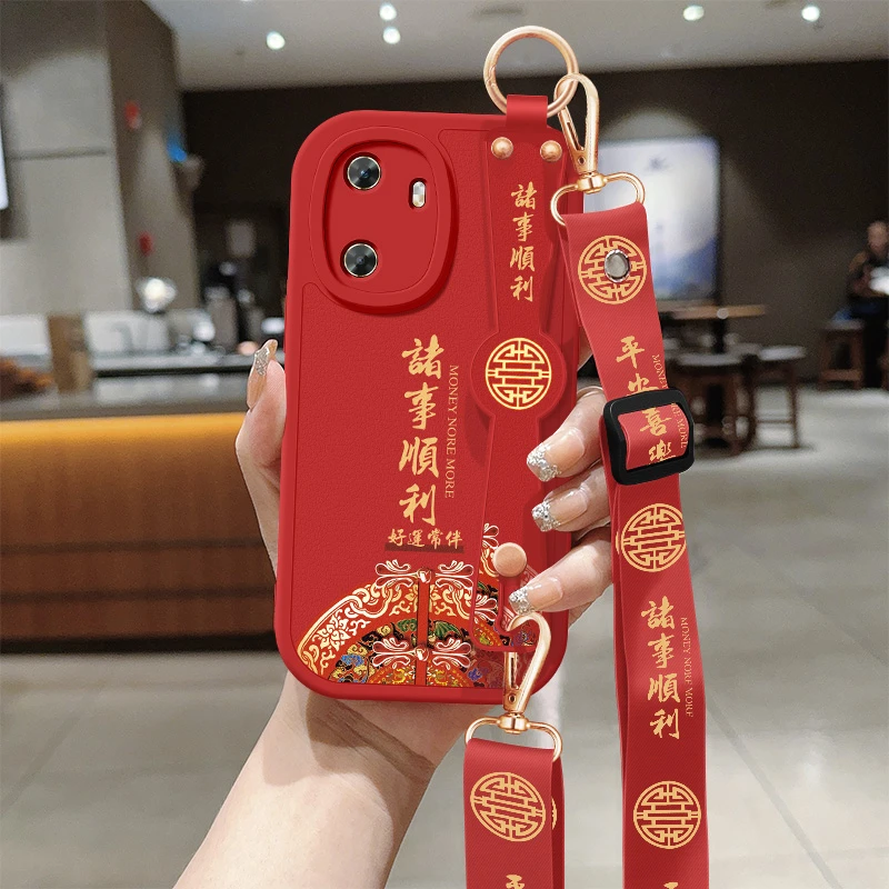 华为hi畅享60手机壳WIKOhi畅享60pro斜挎腕带60s全包防摔硅胶软壳