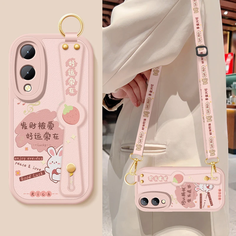 vivoy36手机壳新款y36s斜挎腕带全包y36c防摔y36m保护套硅胶软壳