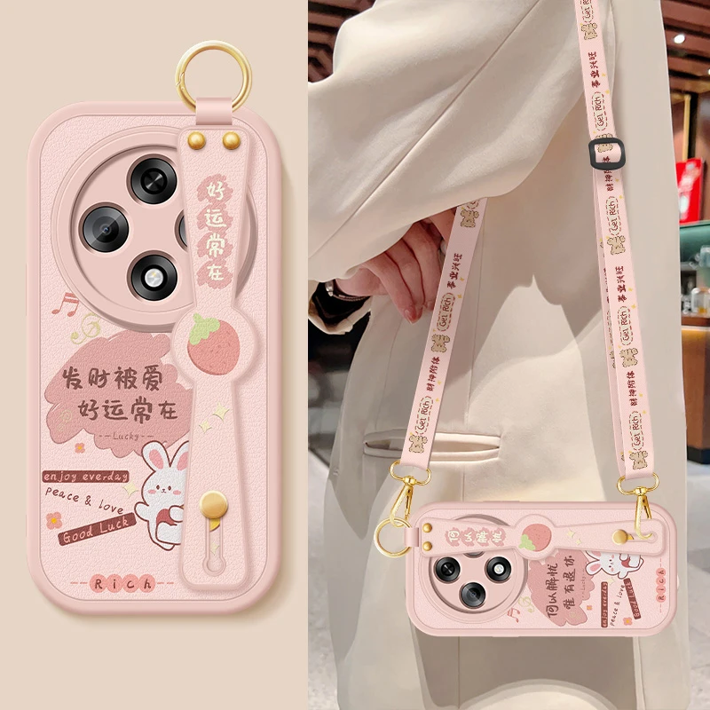 oppoa3手机壳新款a3斜挎腕带挂绳OPPO硅胶软壳5G背带女防摔保护套