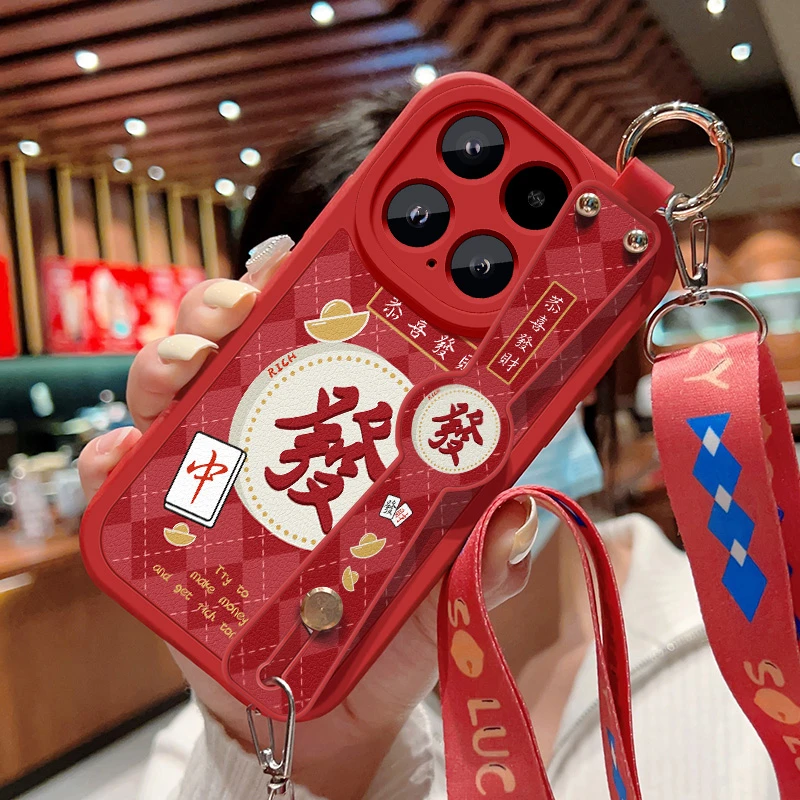 小米15手机壳15pro斜挎腕带挂绳MIUI十五全包防摔保护套硅胶软壳