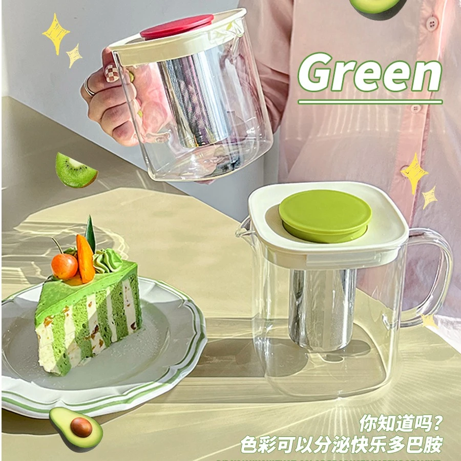 过滤冷水壶玻璃耐高温家用高硼硅客厅高颜值办公室泡花茶壶凉水壶