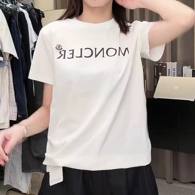 奢邦/Moncler盟可睐 童装 字母LOGO纯色短袖